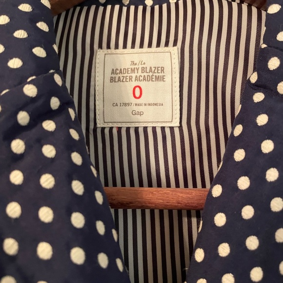 The Gap navy polka dot Academy Blazer - size 0 - Picture 5 of 5